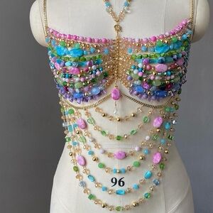 Beaded bra size Small can fit bra sizes 36B - 34C